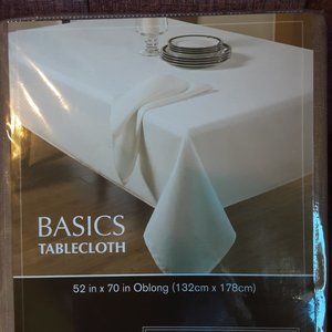 🌞 New! Bed Bath & Beyond Benson Mills Basics Tablecloth Tan / Brown, 52x70"